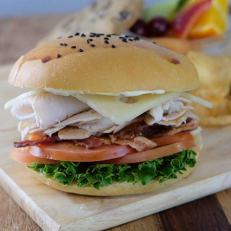 Chicken Club Sandwich with Honey Mustard